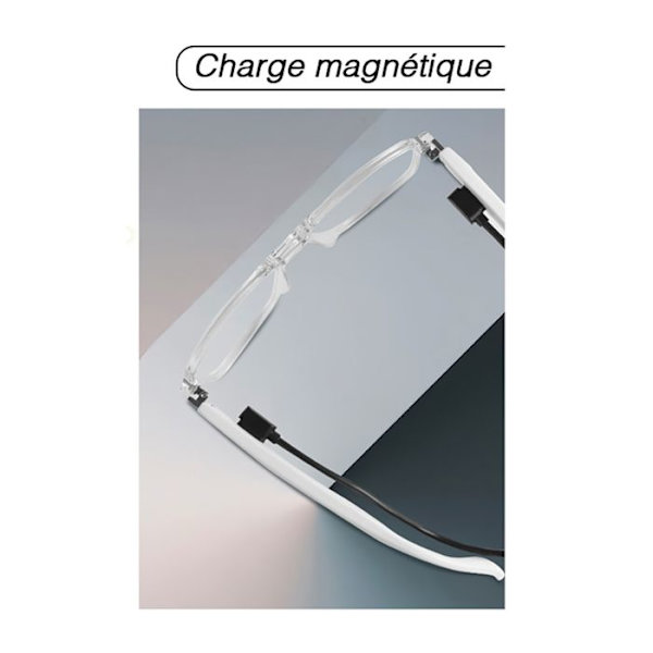 Bluetooth Smart Briller Model Sharp med Indbygget Lyd Ultra Let Hvid