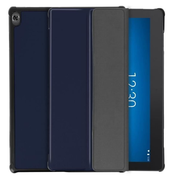 Fodral - Lenovo - Smart Tab M10 10.1 - Tunn Design - Videostöd - Tangentbord - Mörkblå Midnattsblå