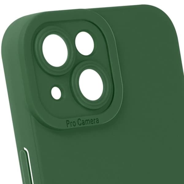 Cover til iPhone 15 Silikone Matt kamerabeskyttelse Grøn Grön