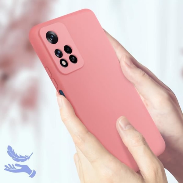 Xiaomi Redmi Note 11 Pro Plus -kotelo Silikoni Puolijäykkä Pehmeä kosketus Hieno pinkki