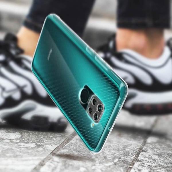 Kotelo - AVIZAR - Xiaomi Redmi Note 9 - Joustava silikoni - Ultraohut - Läpinäkyvä valkoinen Vit