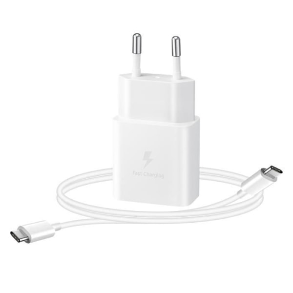 USB-C-laddare - Samsung - EP-T1510XB - 15W Power Delivery - 1m kabel - Säker laddning Vit