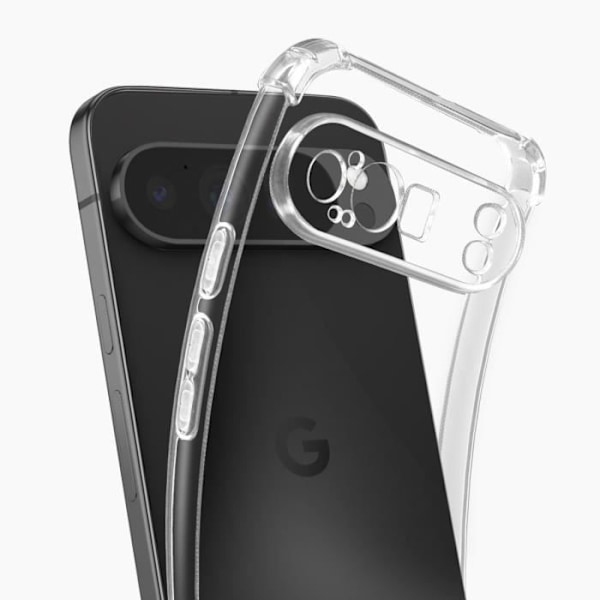 Stötsäker skal för Google Pixel 9 Pro XL med förstärkta hörn Mayaxess Transparent Transparent