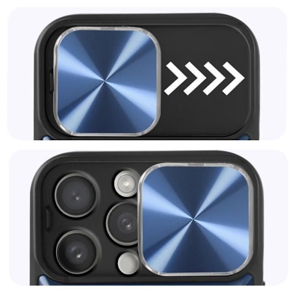 Coque MagSafe - AVIZAR - iPhone 15 Pro Max - Inbyggd kam skydd - Blå - Bi-material Blå