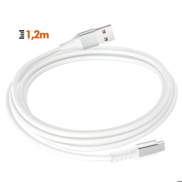 USB til USB-C opladerkabel 36W Hurtigopladning Længde 1.2m LinQ Hvid Vit