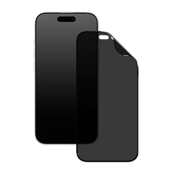 3D Skærmbeskyttelse til iPhone 16 Pro Max Anti Spion Rhinoshield Sort transparent Svart