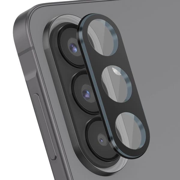Kamerabeskyttelse til Galaxy A57 Monobloc Design Full Glue Sort / Transparent Svart / Klar