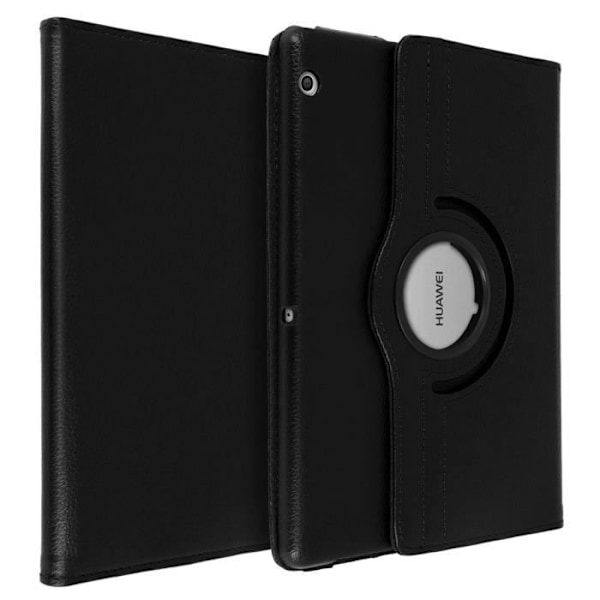 Etui - AVIZAR - Huawei MediaPad T3 9.6 - Fuld Beskyttelse - 360° Rotationsstøtte - Sort Svart