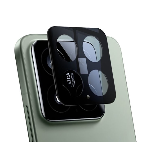 Skydd för kamera till Xiaomi 15 Härdat glas 9H Repbeständig svart Svart