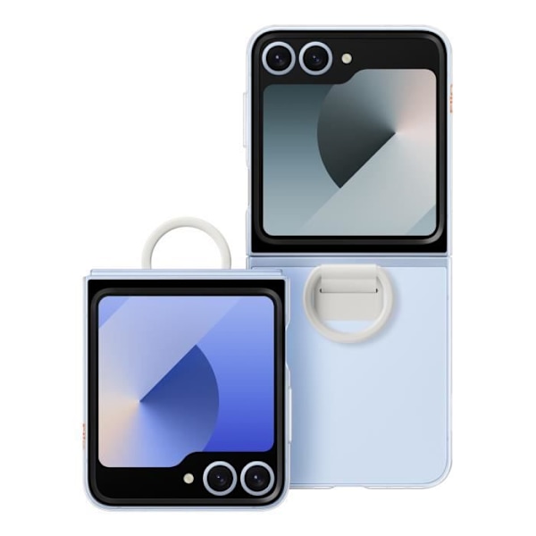 Originalfodral för Samsung Galaxy Z Flip 6 med Samsung Transparent Tunn Silikonring Transparent