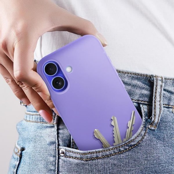 Fodral till iPhone 16 Plus - AVIZAR - Halvstyv Soft-touch Anti-fingeravtryck Lila Lila