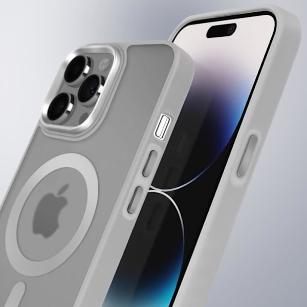 Coque MagSafe til iPhone 14 Pro Max Mat Frostet Bagkant Grå Grå