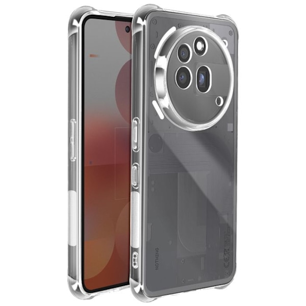 Skydd för Nothing Phone 3a Pro Stötavvisande Förstärkta hörn Transparent Vit