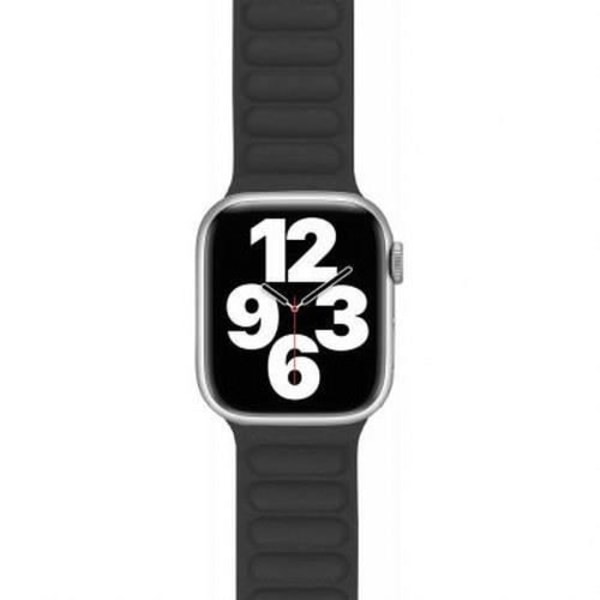 Armbandsläder - BIGBEN CONNECTED - Apple Watch 38-40-41mm - Brun - Magnetisk stängning - Fullnarvigt läder Svart