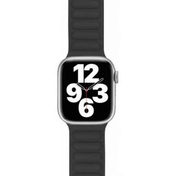 Nahkakoru - BIGBEN CONNECTED - Apple Watch 38-40-41mm - Ruskea - Magneettisuljenta - Täysnahka Svart
