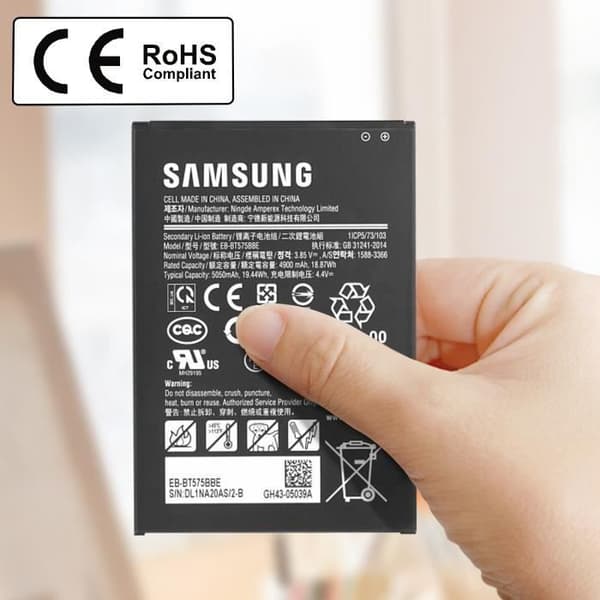 Interna Batteri - SAMSUNG - Galaxy Tab Active 3 - 5050mAh - Litium Jon - Original EB-BT575BBE Svart