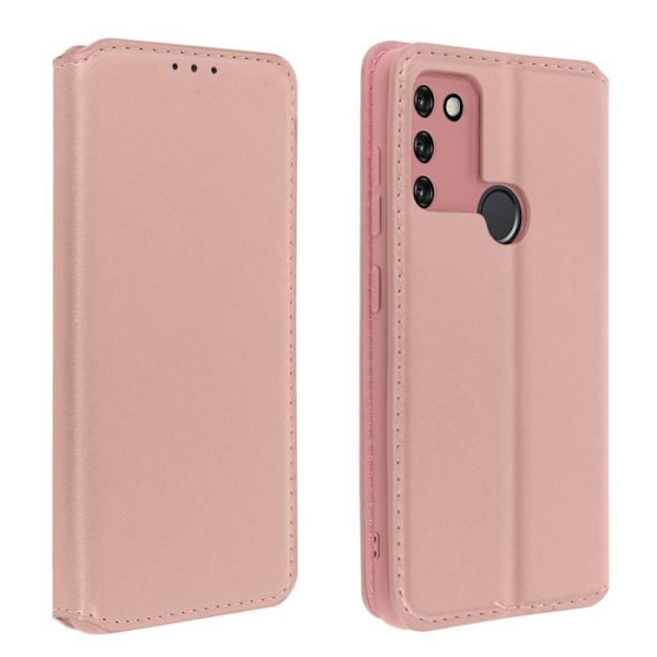Housse - Honor - 9A - Ekoskinn - Roséguld - Stödfunktion - Magnetlock Rose guld