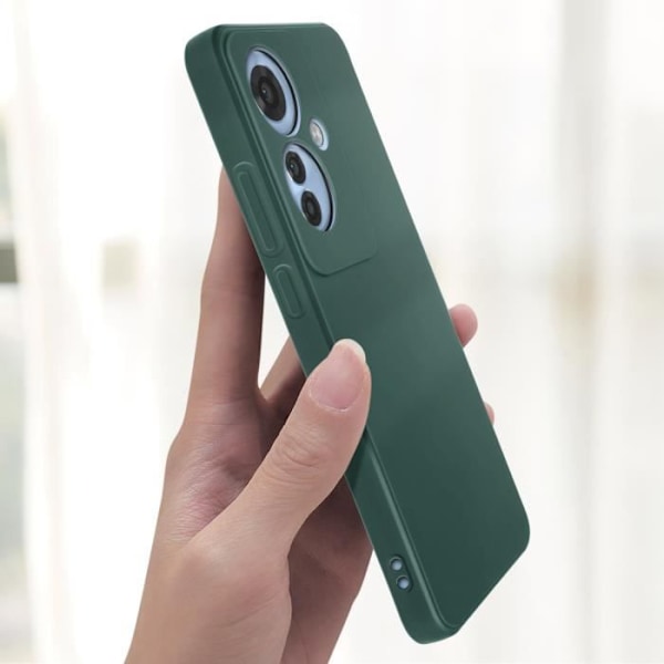 Fodral till Oppo Reno 11F - AVIZAR - Soft Touch Matte Finish Silikon - Grön - Halvstyv - Smidig Grön