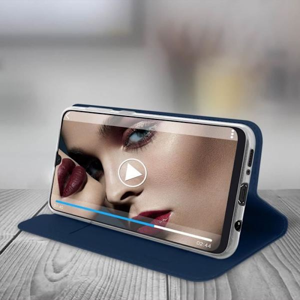 Kansi - DUX DUCIS - Samsung Galaxy A50 - Korttikotelon kotelo - Jalustatoiminto - Yönsininen Midnattsblå