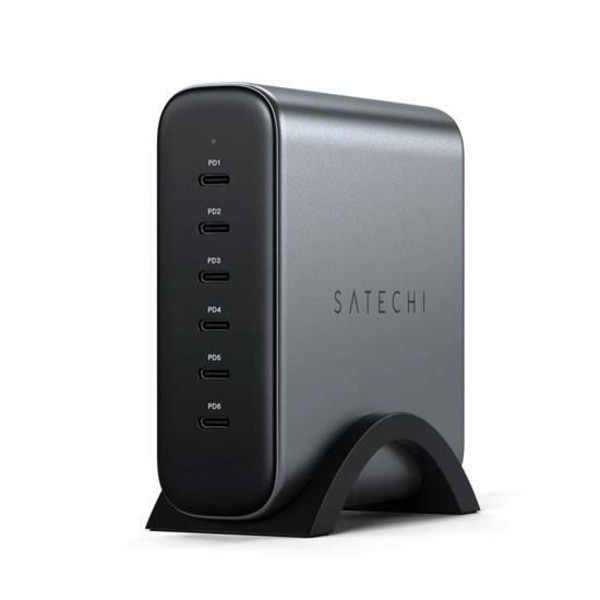 Satechi Laddare 200W USB-C 6-portars PD GaN Space Grey