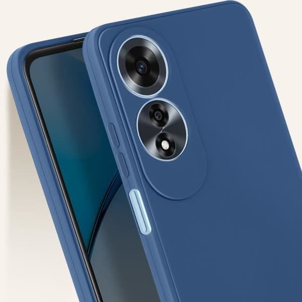 Coque - Oppo A60 - Blød Silikone - Holdbar Beskyttelse - Mat Finish Blå