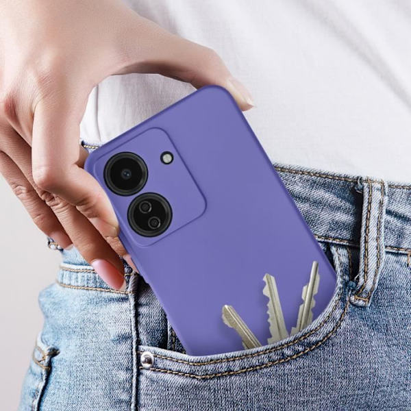 Taske til Xiaomi Redmi 13C - AVIZAR - Halvstiv Soft-touch mat lilla - Stødsikker og anti-ridse Lila