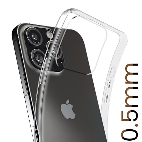 Tunt skal till iPhone 16 Pro Max - AVIZAR - Halvstyvt - Anti-fukt Transparent Transparent