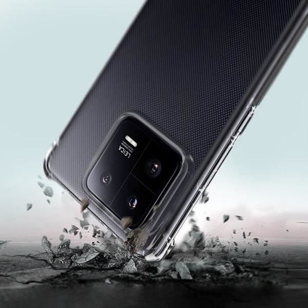 Kotelo Xiaomi 13 Prolle - AVIZAR - Joustava geelisilikoni - Vahvistetut kulmat - Läpinäkyvä Vit