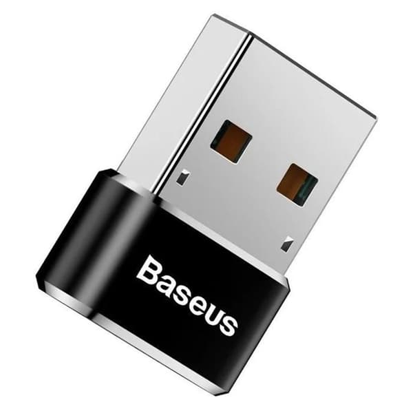 USB-C ADAPTER BASEUS - Sort - USB til USB-C stik