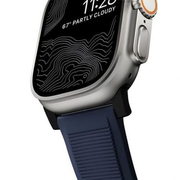 Armbånd til Apple Watch - NOMAD - Sort - Fluoroelastomer gummi - Slidstærk - Unisex Mörkblå