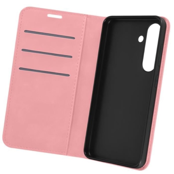 Etui til Samsung Galaxy S24 - AVIZAR - Wallet Flip og Video Support - Pink - Halvstivt - Glat Rosa