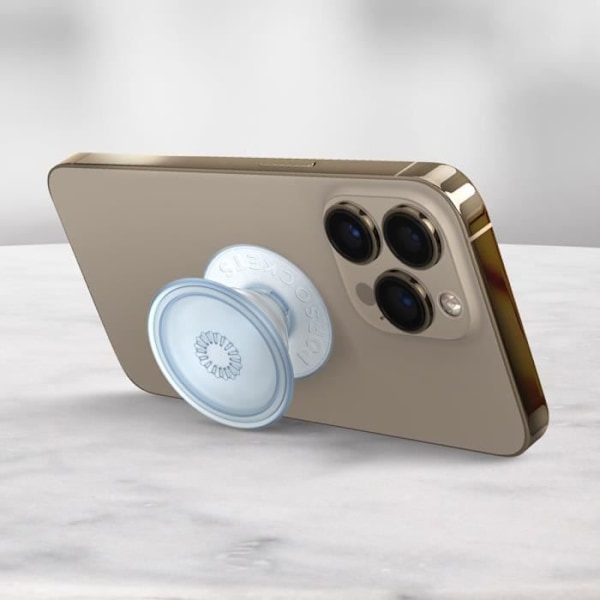 Telefonaccessoar - POPSOCKETS - PopGrip - Blå Genomskinlig - Video Stöd - Utbytbart PopTop genomskinlig blå