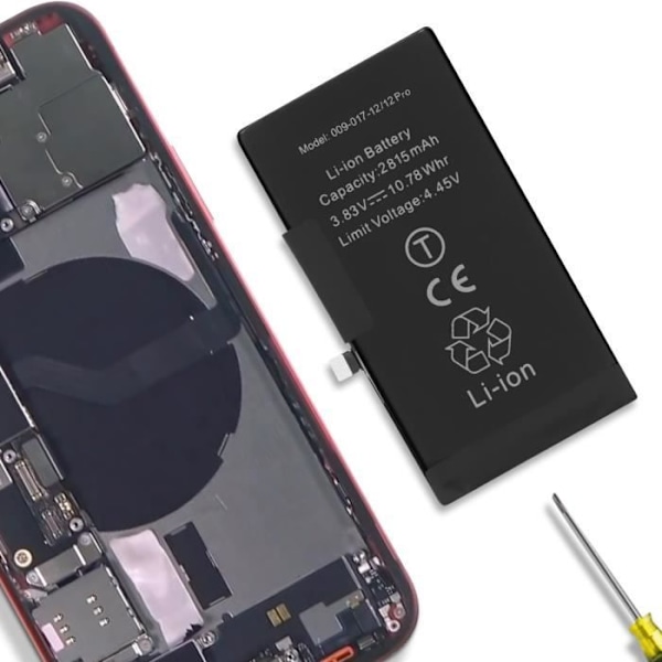 Batteri Decode Flex Version til iPhone 12 og 12 Pro 2815mAh Sort - AVIZAR - BAT-DEC-IP12 - Lithium Ion - 3,7 V Svart