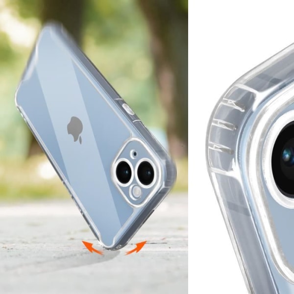 iPhone 14 Plus-fodral Stela bakre hörn Bumper Tunn Ljus Transparent