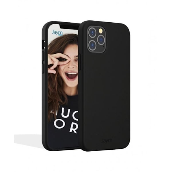 Cover til Apple iPhone 13 Pro Max Premium Silikone Microfiber Jaym Sort Svart