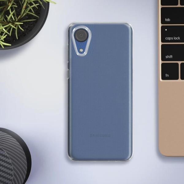 Samsung Galaxy A03 Core joustava ohut ja kevyt kotelo - Läpinäkyvä - AVIZAR - Pehmeä - Valkoinen Transparent