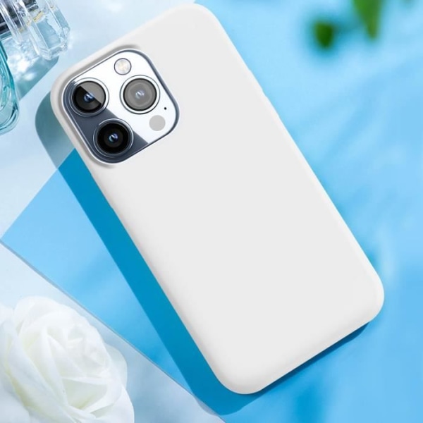 Coque til iPhone 15 Pro Semi-hårdføre Inderside Mikrofiber Moxie Hvid Vit