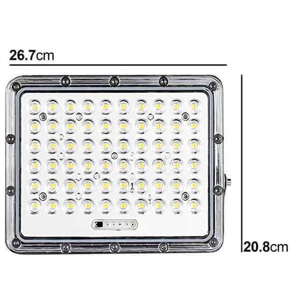 LED Projektor 13W Udendørs 9000K med 15W Solpanel Grå Grå