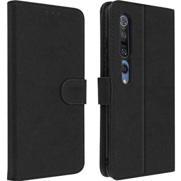 Etui - AVIZAR - Mi 10 / Mi 10 Pro - Fuld Cover - Silikone Gel - Sort Svart