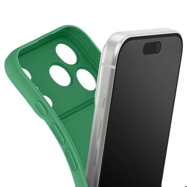 Silikonskal för iPhone 17 Pro med förstärkt kamerablock Grön Grön