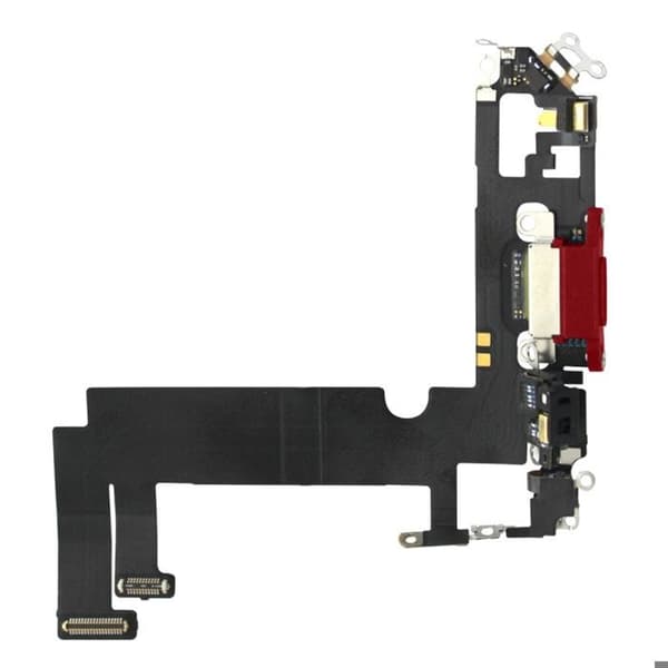 Latausliitin - AVIZAR - iPhone 12 Mini - Punainen - Sisäänrakennettu mikrofoni - Asennusvalmis