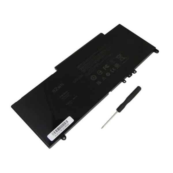 Batteri - AVISER - Dell Latitude E5470/E5570 - Li-polymer 7.6V - 8155mAh - Sort Svart