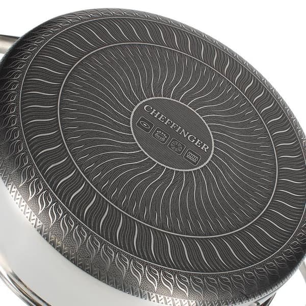 Stekpanna - Cheffinger - Inox - 28cm - Non-stick bikupemönster Pengar