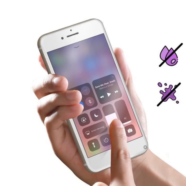 Karkaistu lasi iPhone 7 Plus / 8 Plus Elinikäinen takuu Voimalasitetun Lasi Läpinäkyvä Vit