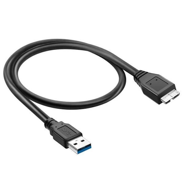 USB-kabel til Micro B 50 cm til hurtig og pålidelig overførsel af harddisk Akyga sort Svart
