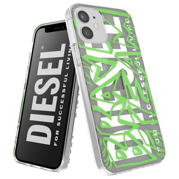 Cover til iPhone 12 Mini Anti-fald 1,5 m Street Art Diesel mønster gennemsigtig Transparent