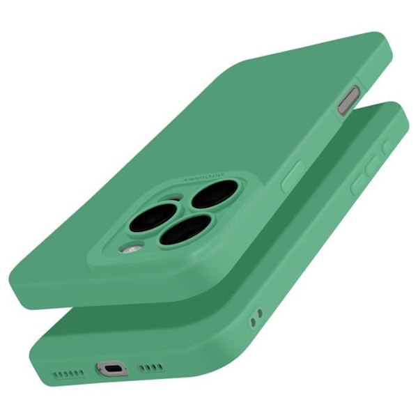 Silicone-skal för iPhone 16 Pro Max Smooth med skyddad kamerablock Grön Grön