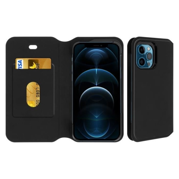 Apple iPhone 12 Pro Max Flip Case Korthållare Strada Via Otterbox Svart
