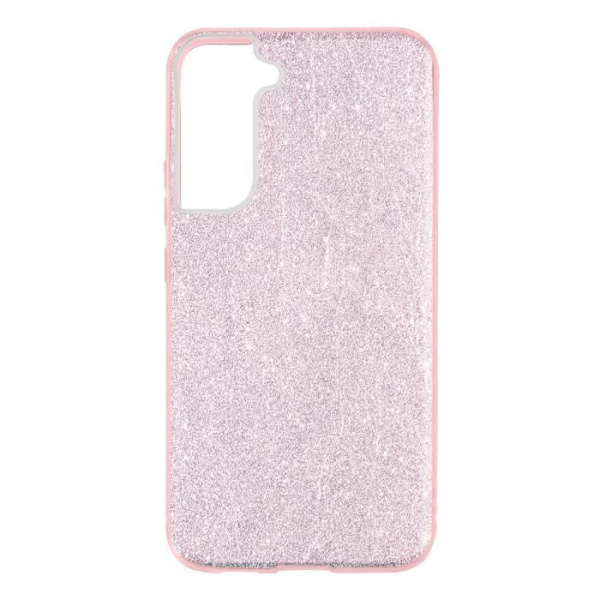 Samsung Galaxy S22 Suojakuori - AVIZAR - Irrotettava Glitter Leaf - Vaaleanpunainen - Puolijäykkä Rosa