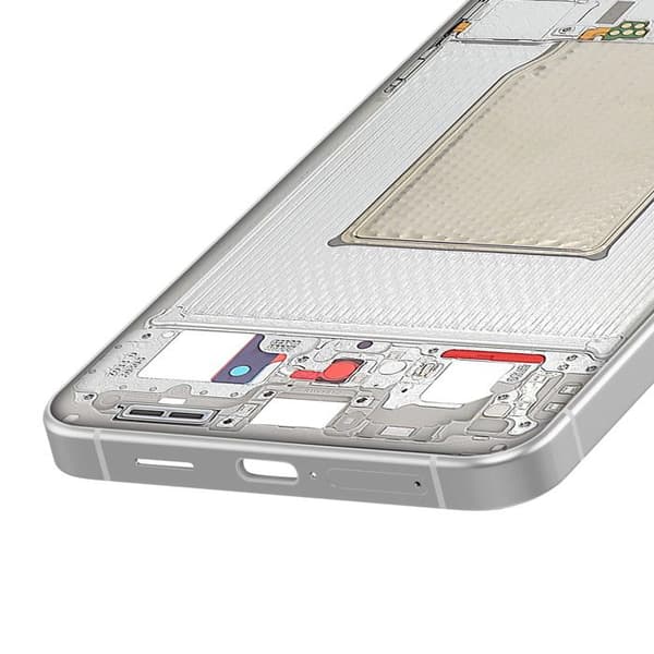 Originalt Centralt Chassi för Galaxy S25 FE Service Pack Samsung Vit Vit